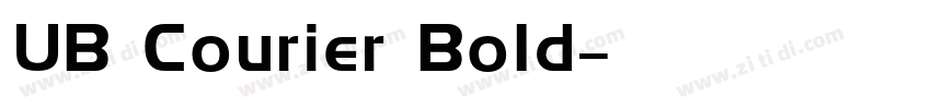 UB Courier Bold字体转换
